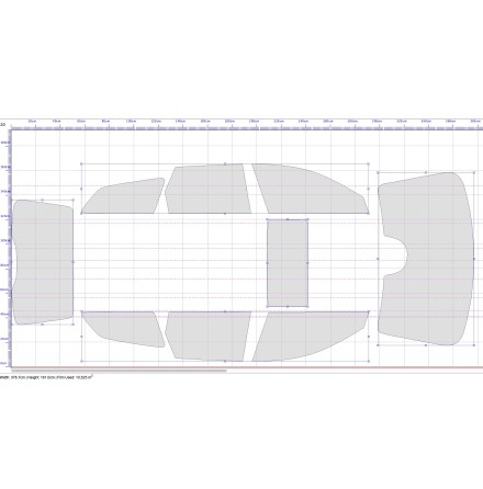 Vorgeschnittene Sicherheitsfolie fr alle Automodelle  transparent, 414 mm